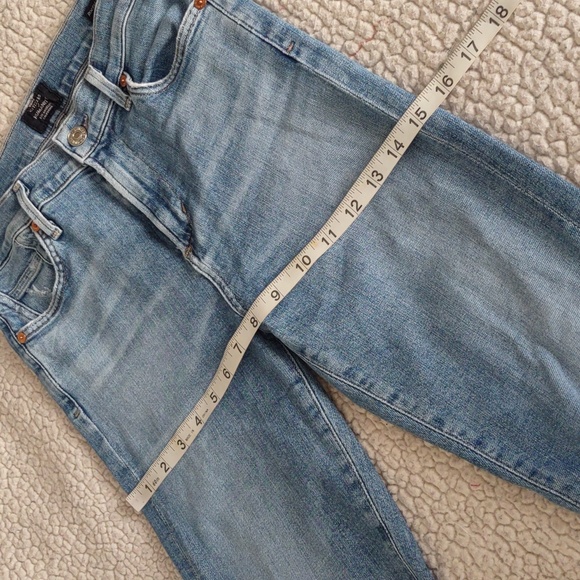 Citizens Of Humanity Size 25 Rocket Crop Midrise Skinny Distressed Blue Jeans - Picture 8 of 16